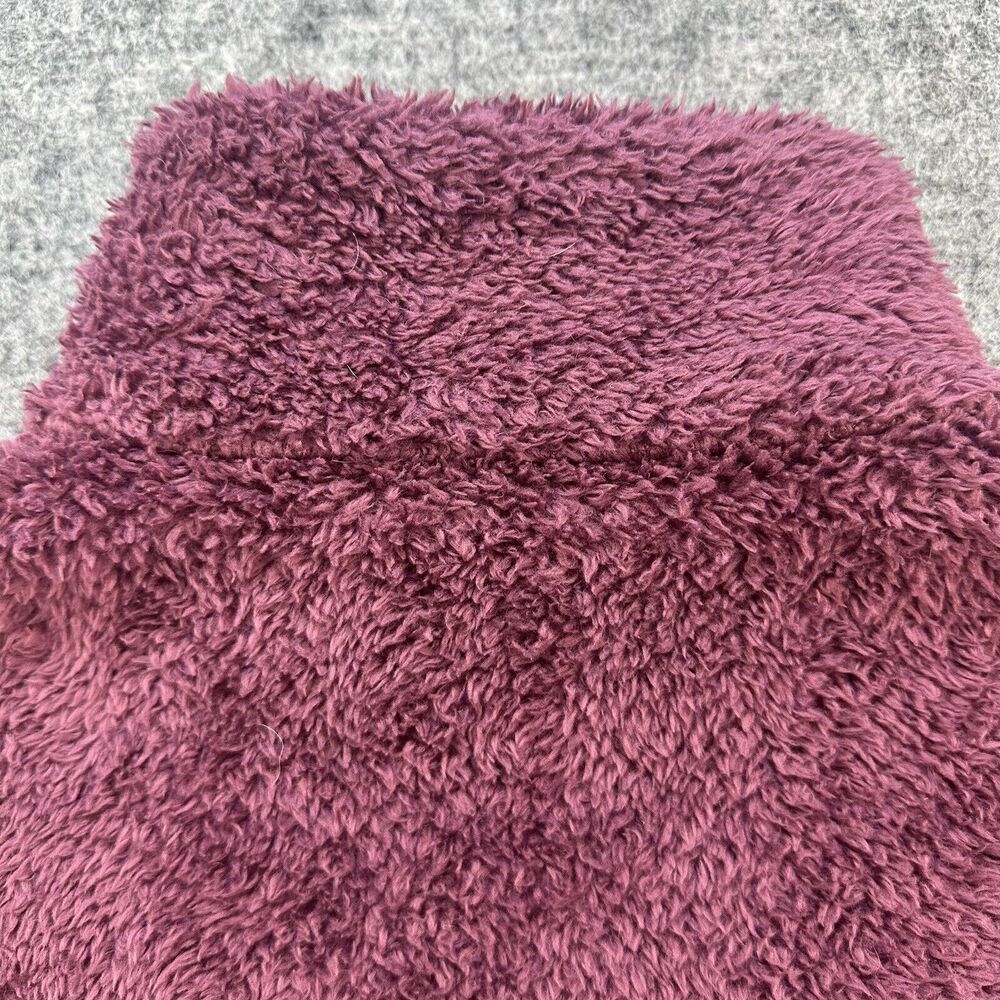 Patagonia Jacket Women Medium Burgundy Los Gatos 1/4 Zip Sherpa Soft Cozy - Picture 8 of 13